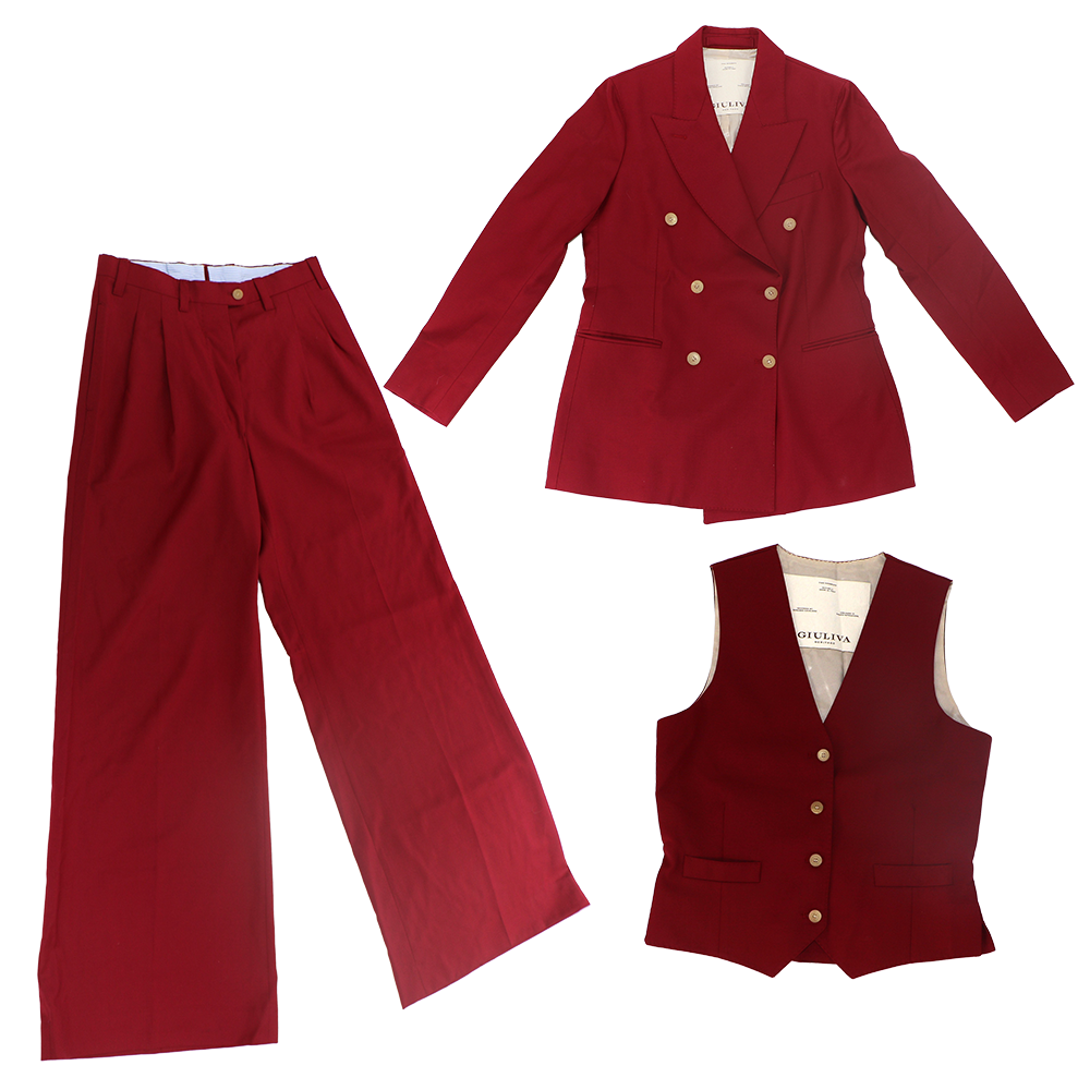 Red Giuliva 3 piece suit