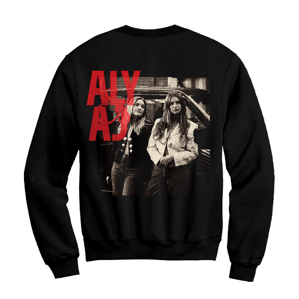 Flower Black Crewneck Sweatshirt