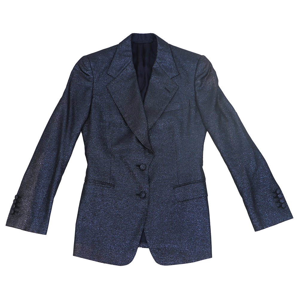 Blue Sparkle J.Mueser custom bespoke suit Aly