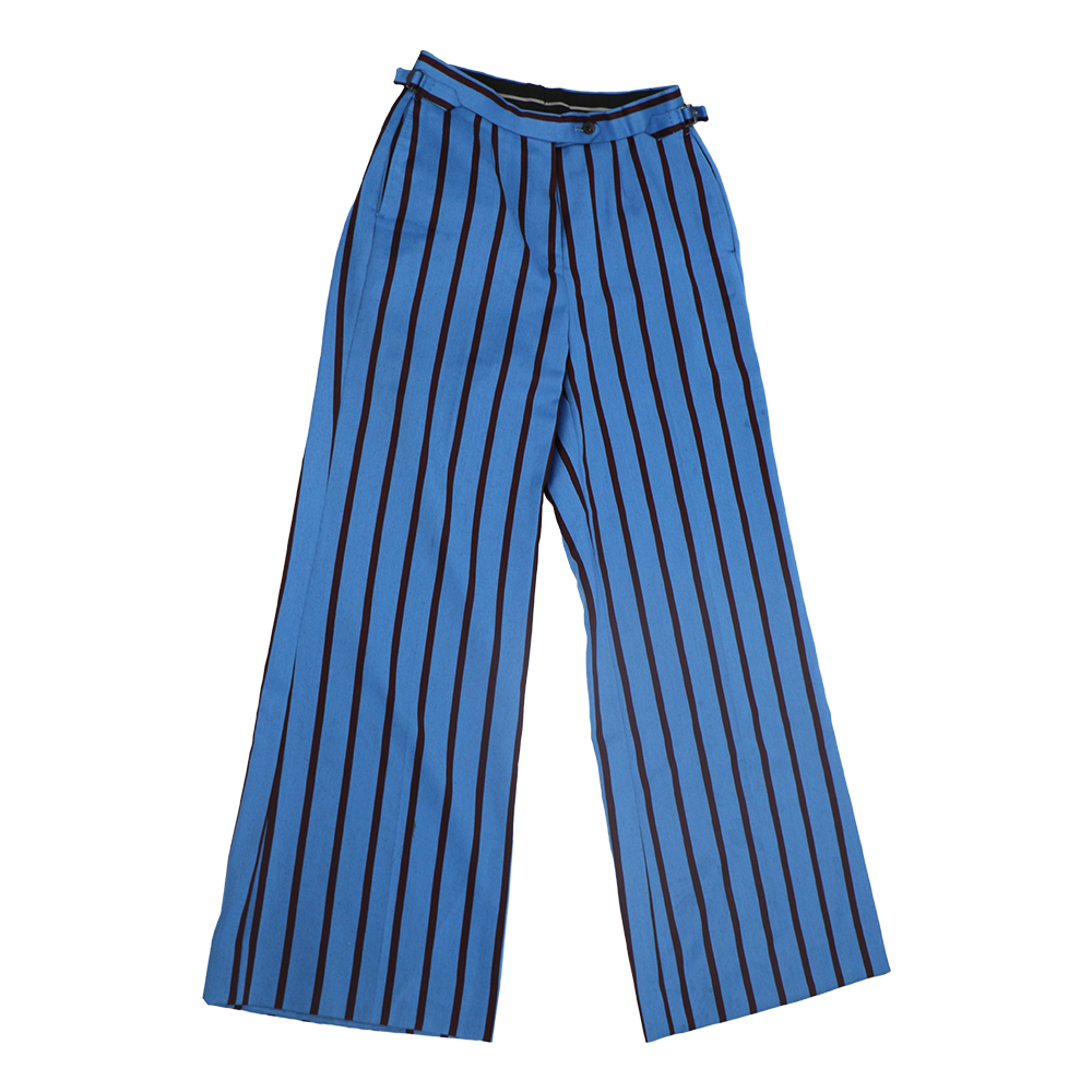 Blue & Maroon striped J.Mueser custom bespoke suit Aly