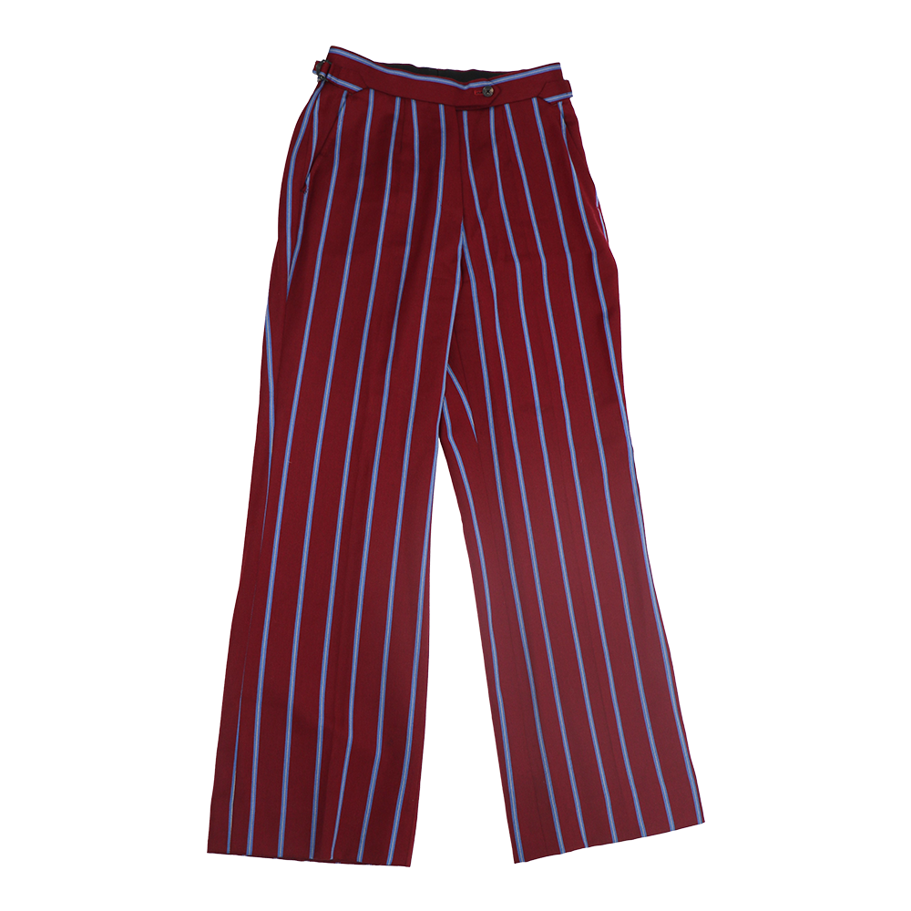 Maroon & Blue striped J. Mueser custom bespoke suit AJ