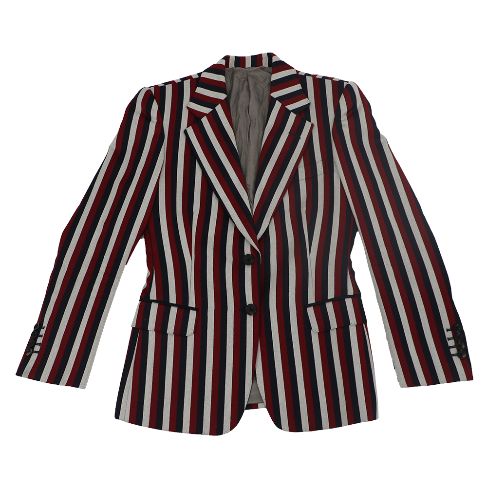 Red White & Blue striped J.Mueser custom bespoke suit AJ