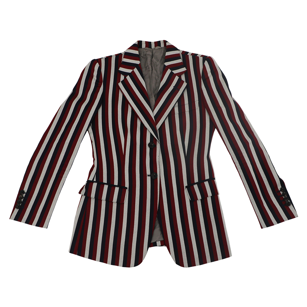 Red White & Blue striped J.Mueser custom bespoke suit Aly