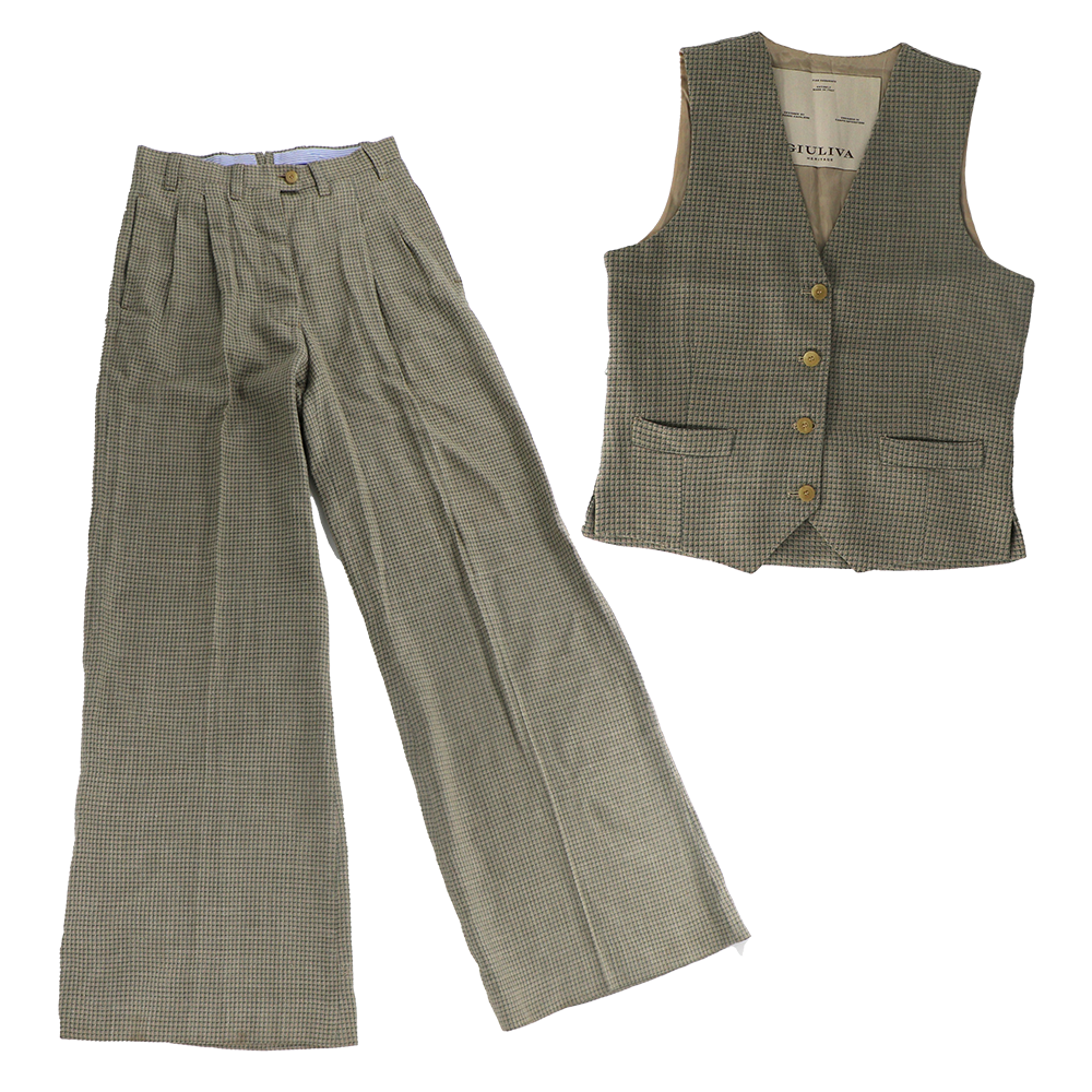 Green Checkered Giuliva 2 piece