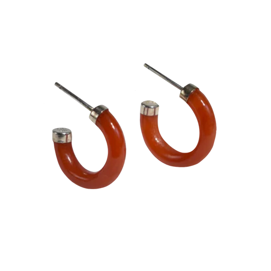 Carnelian Hoop Earrings by Casa Shop