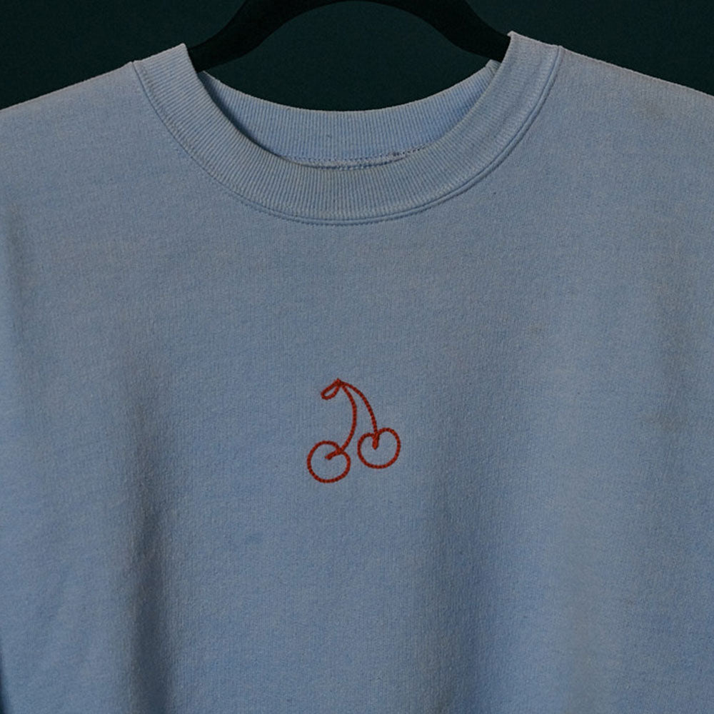 Hanes Cherry Baby Blue Sweatshirt in Large