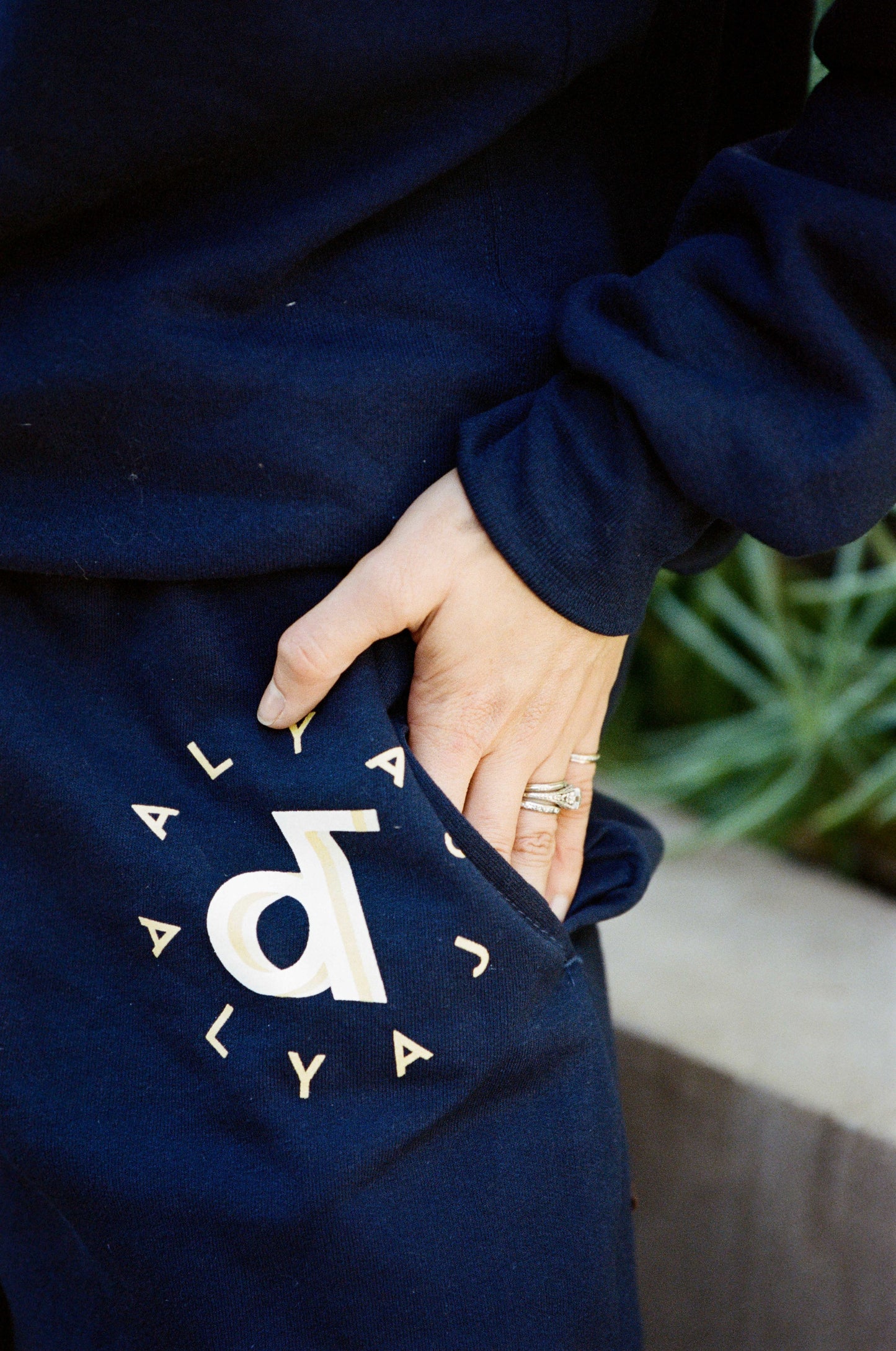 Aly & AJ ’Ampersand’ Navy Sweat Pants - Misc
