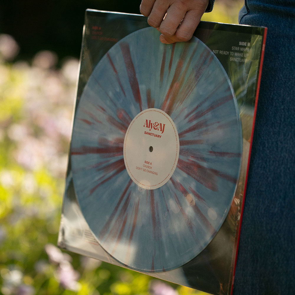 Sanctuary Limited Edition Red, White, and Blue Splatter 12” Vinyl Repress