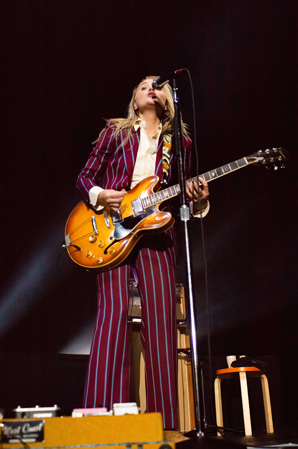 Maroon & Blue striped J. Mueser custom bespoke suit AJ