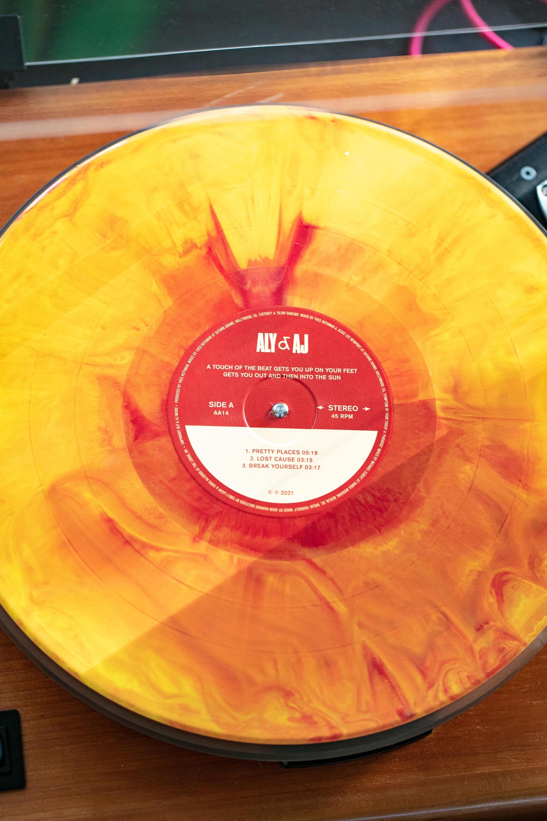 Aly & AJ Orange cheapest Vinyl