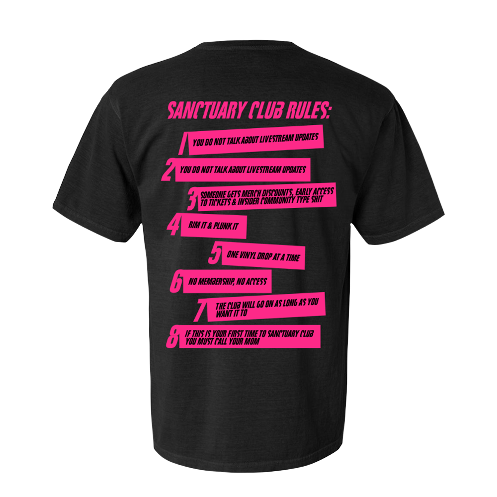 Sanctuary Club Rules Black Tee - Misc