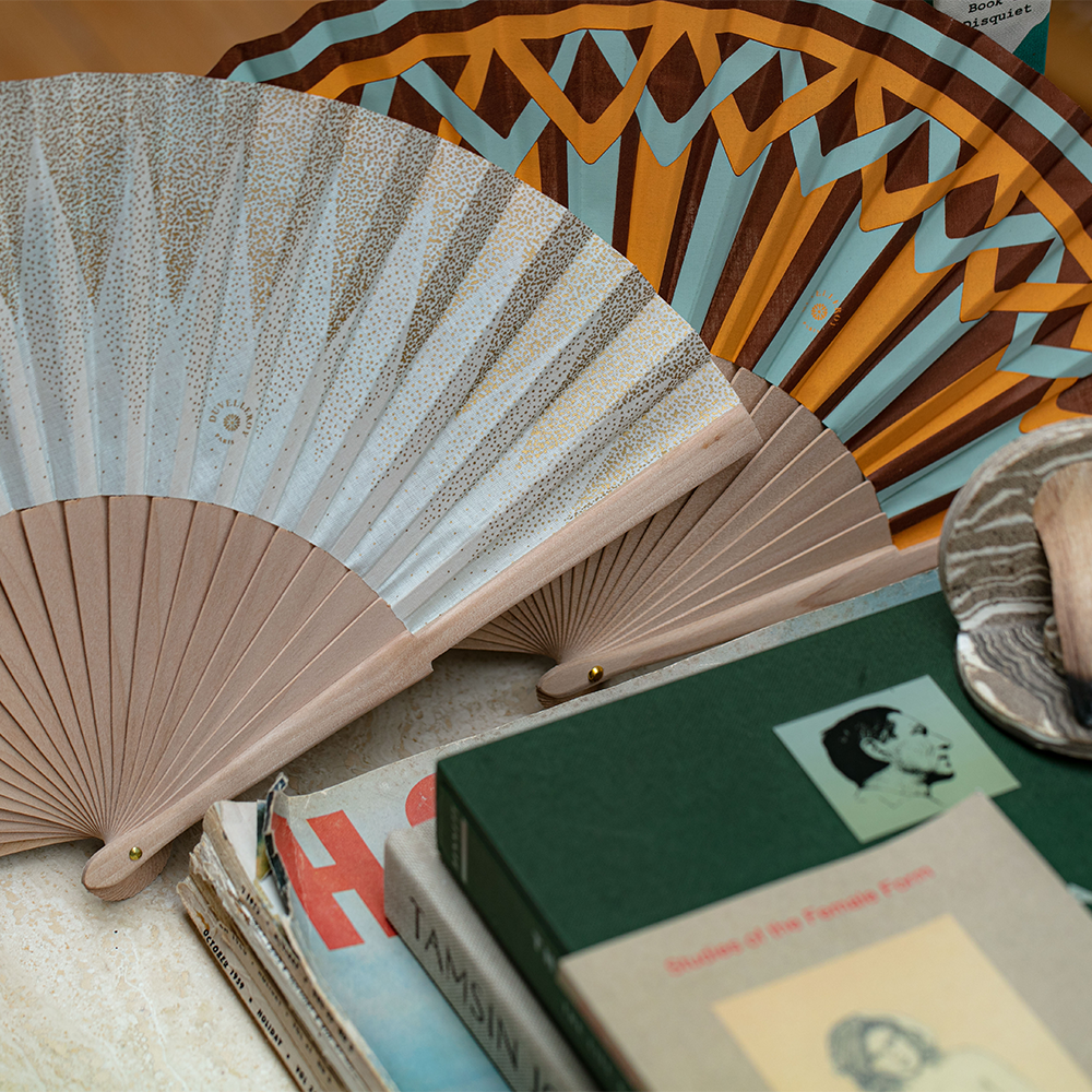 Duvelleroy Ivory and Gold Point de Hongrie Hand-Fan