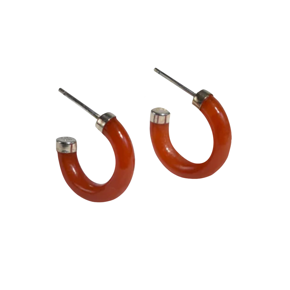 Carnelian Hoop Earrings by Casa Shop